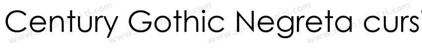 Century Gothic Negreta cursiva字体转换